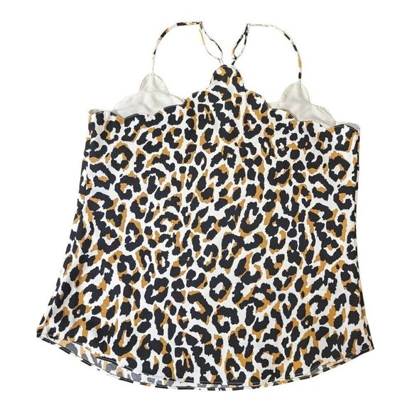 J. Crew Leopard Scalloped Cami Top Womens Size 6 MSRP $54 - Picture 7 of 7